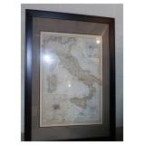 Framed Map of italy-27.5"x37.5"