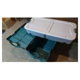 2 Plastic Underbed Totes