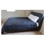 IKEA Queen Size Bed w/Padded Headboard, Mattress,