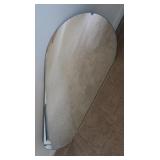 Oblong Wall Mirror w/Wooden Mounts-39x18"