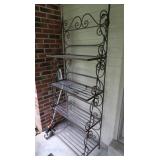 Metal & Glass Folding Plant Stand-32x21x72"