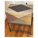 Wooden Box on Metal Stand-12"Wx20Lx12"H Ht w/stand