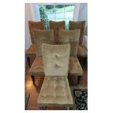 6 Bombay Padded Dining Chairs-Very Good Condition