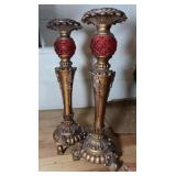 2 Lg Candle Stick Holders
