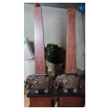 2 Elephant Statues-26"H