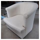 Ivory Upholstered Occasional Chair-30x33x29"