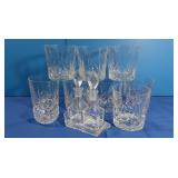 8 High Ball Crystal Glasses & more