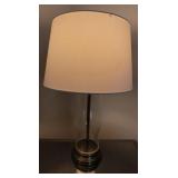 Metal & Glass Lamp w/Shade