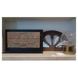2 Pc Wall Decor & Gazing Ball on Stand