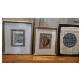 2 Framed Prints, 1 16x12 Celtic Paparys Unframed