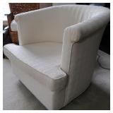 Ivory Upholstered Occasional Chair-30x33x29"