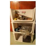 3 Stacking Sterilite Bins & Contents