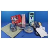 Tablecloths, Chrome Butter Dishes, 2 pc Salad