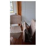 2 Metal & Vinyl Patio Chairs & Chaise