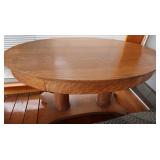 Heavy Oak Oval Table w/Drawer-48x30x29"