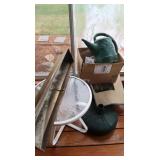 Outdoor Table(20x18), Umbrella Stand, 2 Perfect