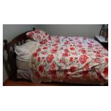 Queen Size Wood Bed  w/Mattress