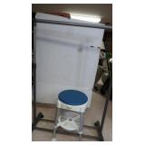 Adj Mobility Shower Stool w/Swivel Seat, Roller