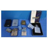 6 Lighters incl. 5 Zippos