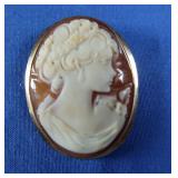 10K Cameo Pin 4.8gr gross wt.