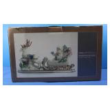 NIB Reindeer pulling a Sleigh, Ceramic Table Pc