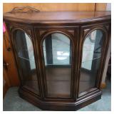Lighted Wooden Display Cabinet-31"x11"x31"