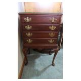 Vintage Queen Anne Style Cherrywood 4 Drawer