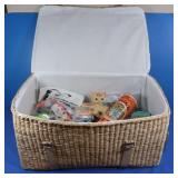 Wicker Basket w/Large Assortment of Toys