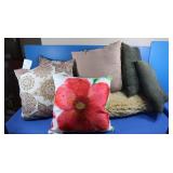Large Rug, Decorative Throw Pillows w/Various