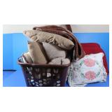 Decorative Throw Pillows, Blanket, 2 Seat Cushions