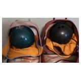 2 Brunswick Bowling Bags w/Brunswick & AMF Bowling
