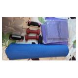 Yoga Items-Mat, Weights & more