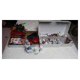 Christmas Lot-ornaments, candlesticks & more