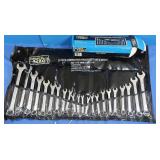 22 Pc Combo Wrench Set-SAE & Metric