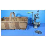 Antique "Best Made" Grinder w/Basket