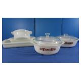 Vintage Fire King Milk Glass Bakeware