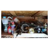 Various Tools, Fluids, Propane Tank, Wrench&more