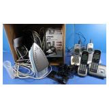Cordless Phones w/Bases, Iron & more