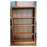 Oak Book Case w/4 Shelves-30"W9.5Dx48"H
