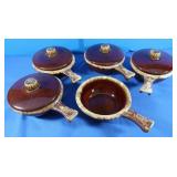 Hull Handle Crocks w/Lids