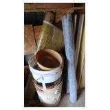 2-5Gal Buckets, Metal & Plastic Sheeting & more