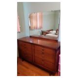 Wooden Dresser w/Mirror-55"Wx19"x32", to Top of