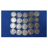 20 Roosevelt Dimes-90% Silver