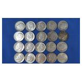 20 Roosevelt Dimes-90% Silver