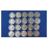 20 Roosevelt Dimes-90% Silver