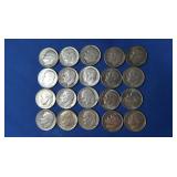 20 Roosevelt Dimes-90% Silver