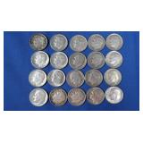 20 Roosevelt Dimes-90% Silver