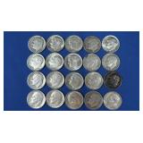 20 Roosevelt Dimes-90% Silver