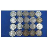 20 Roosevelt Dimes-90% Silver