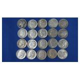19 Roosevelt Dimes-90% Silver &  1 Mercury Dime
